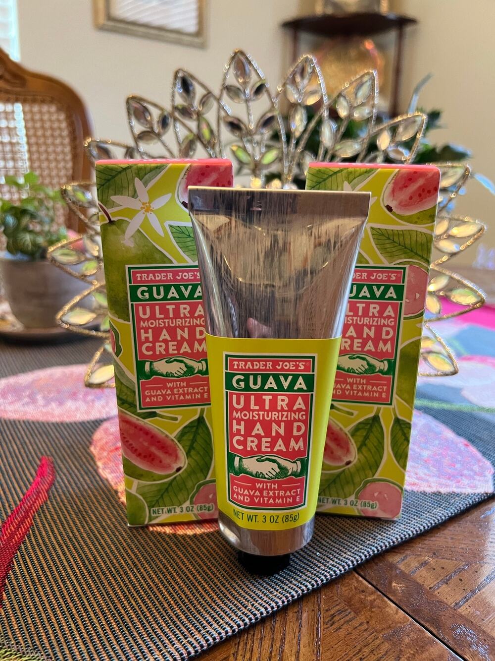 Trader Joe's Guava Ultra Moisturizing Hand Cream Set of 3 NIB 3 oz Tropical